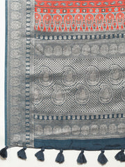 Abstract Print Art Silk Handloom Saree