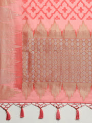 Zari Border Booti Art Silk Woven Saree