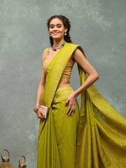 Woven Border Georgette Saree