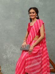 Abstract Printed Georgette Saree