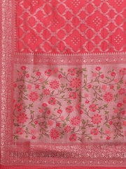 Zari Border Booti Art Silk Woven Saree