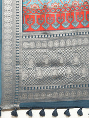 Abstract Print Art Silk Handloom Saree