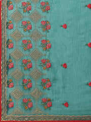 Embroidery Border Organza Saree