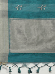 Woven Border Booti Art Silk Saree