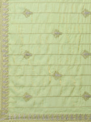 Zari Border Booti Organza Saree