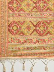 Zari Border Booti Art Silk Woven Saree