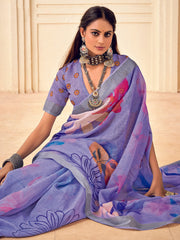 Digital Printed Cotton Saree
