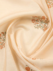 Printed Chanderi Unstitched Suit With Pant & Dupatta