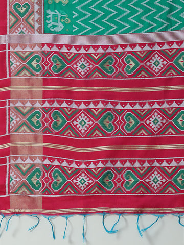 Leheriya Pattern Woven Handloom Saree