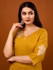 Printed Cotton Blend Kurta With Pant