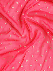 Neck Embroidered Georgette Unstitched Suit With Dupatta