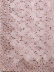 Stone Embroidery Organza Saree