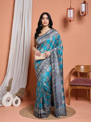 Digital Printed Art Silk Saree