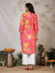 Printed Cotton Blend Kurta