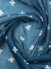 Embroidered Cotton Blend Unstitched Suit With Pant & Dupatta