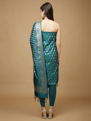 Woven Chanderi Unstitched Suit Piece With Dupatta