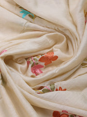 Neck Embroidered Cotton Blend Unstitched Suit With Dupatta