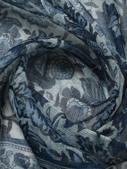 Printed Cotton Blend Unstitched Suit With Pant Dupatta