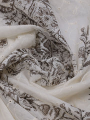 Printed Cotton Blend Unstitched Suit With Dupatta