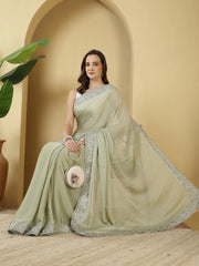 Digital Printed Chiffon Saree