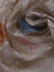 Embroidered Chanderi Unstitched Suit With Dupatta