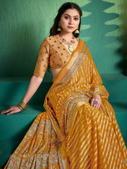 Woven Printed Georgette Saree