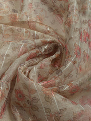 Embroidered Linen Unstitched Kurta With Pant & Dupatta