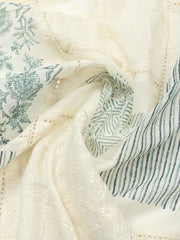 Embroidered Cotton Blend Unstitched Suit With Pant & Dupatta