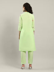Printed Cotton Blend Kurta With Pants