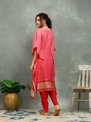 Neck Embroidered Art Silk Kurta With pants