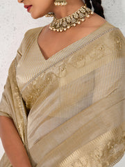 Woven Design Linen Saree