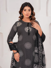 Printed Cotton Blend Kurta With Pant & Dupatta