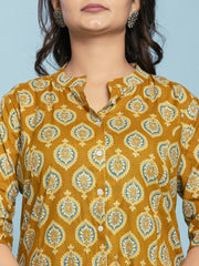 Printed Cotton Blend Short Kurti