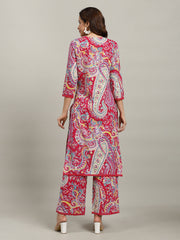 Printed Cotton Blend Kurta With Pants