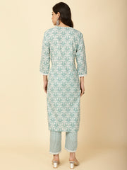 Printed Cotton Kurta Set
