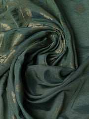 Embroidered Chanderi Pink Unstitched Suit With Pant & Dupatta