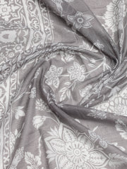 Printed Cotton Blend Unstitched Suit With Dupatta