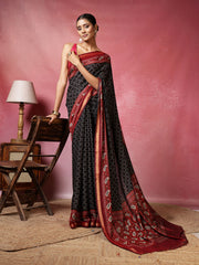 Digital Printed Art Silk Saree