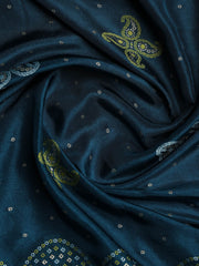 Embroidered Chanderi Unstitched Suit With Dupatta