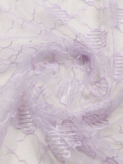 Embroidered Chanderi Unstitched Suit With Pant & Dupatta