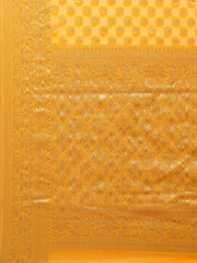 Zari Border Booti Chiffon Woven Saree