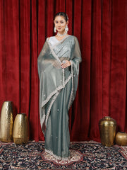 Hand Embroidered Tissue Saree