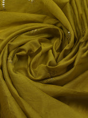 Embroidered Chanderi Unstitched Suit With Dupatta