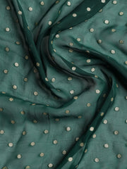 Neck Embroidered Chanderi Unstitched Suit With Dupatta