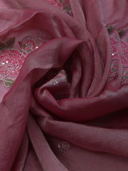 Embroidered Tissue Unstitched Suit With Dupatta