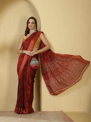 Digital Printed Chiffon Saree