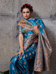 Woven Design Satin Silk Saree