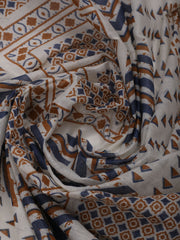 Printed Cotton Blend Unstitched Suit With Dupatta