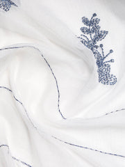 Neck Embroidered Cotton Blend Unstitched Suit With Dupatta