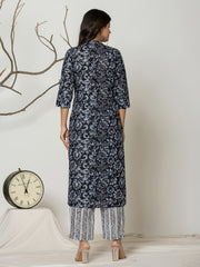 Printed Cotton Blend Kurta With Pants